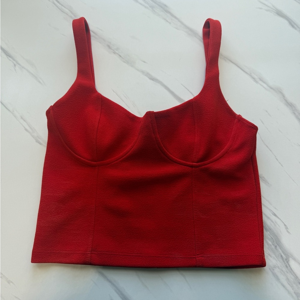 Zara Scarlet Red Bustier Top